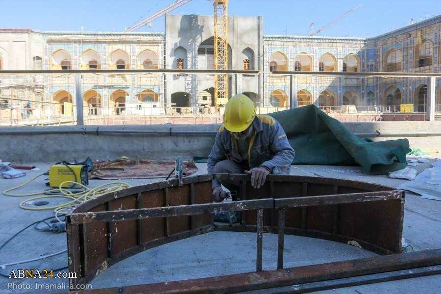 ادامه پروژه ساخت صحن حضرت زهرا(س) در حرم امام علی(ع) 
