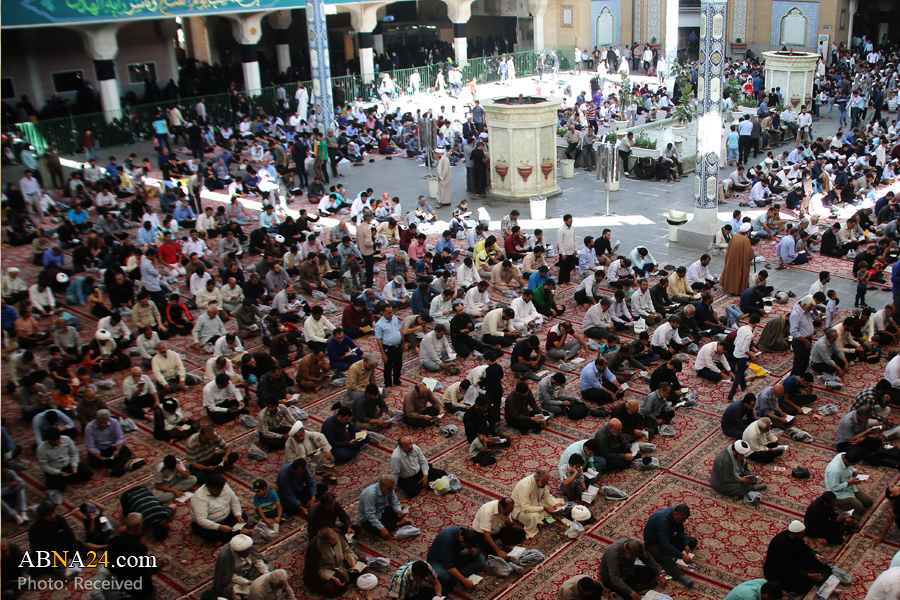 Spiritual ceremony for Arafah supplication at Holy Shrine of Fatemeh Maasoume