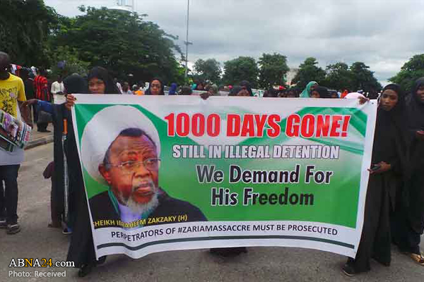 راهپیمایی شیعیان نیجریه در هزارمین روز بازداشت شیخ زکزکی