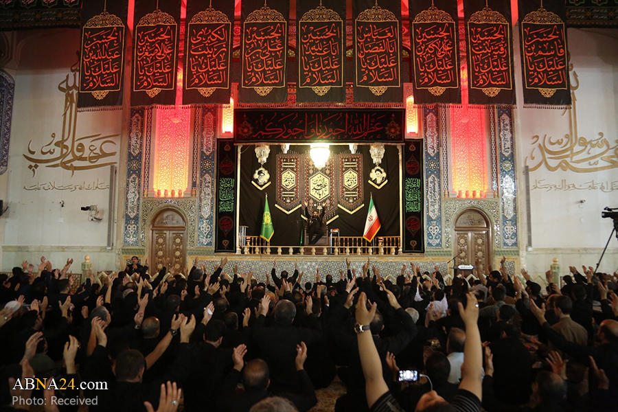 Ceremonias de luto husseiní durante Muharram en el Santuario de Sayyeda Fatima Masuma en Qom, Irán