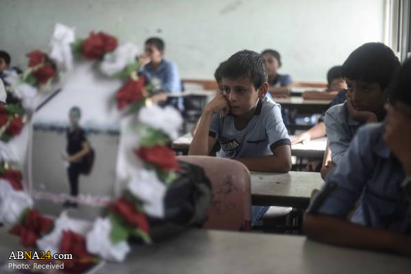جای خالی نوجوان شهید فلسطینی در کلاس درس