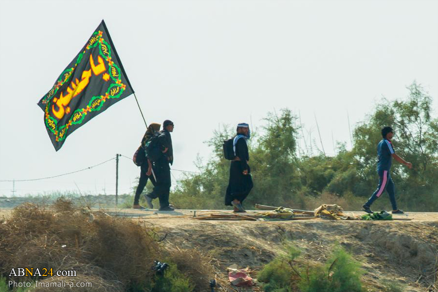 گزارش تصویری/ ادامه پیاده روی اربعین حسینی در جنوب عراق