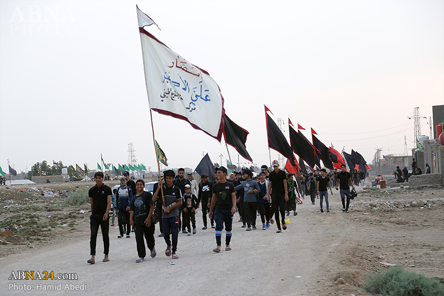 گزارش تصویری/ پیاده روی اربعین در منطقه «الخضر» عراق 