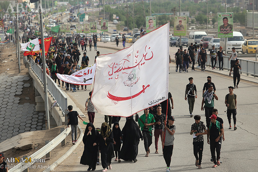 گزارش تصویری/ پیاده‌روی اربعین حسینی در منطقه «سدیر» عراق