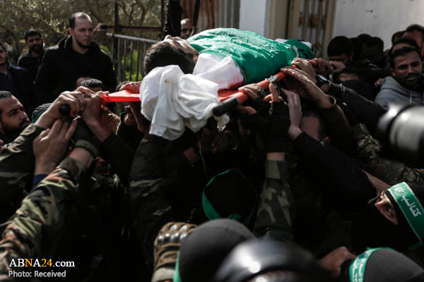 تشییع پیکر شهید فلسطینی در غزه