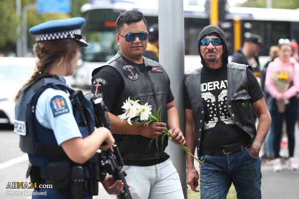 ابراز همدردی مردم نیوزیلند با قربانیان حادثه تروریستی