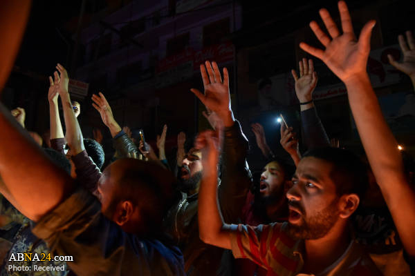 تظاهرات شبانه شیعیان کشمیر در محکومیت اعدام ۳۳ شیعه در عربستان