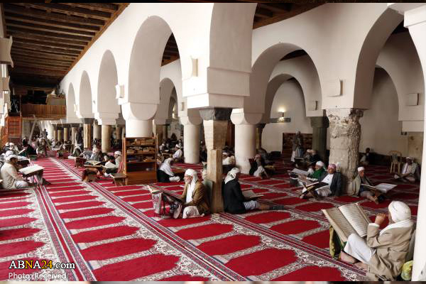 حال و هوای مسجد کبیر صنعاء همزمان با آغاز ماه مبارک رمضان