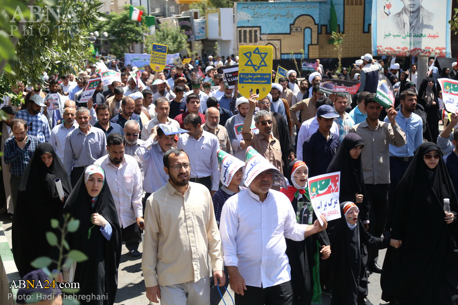 گزارش تصویری/ راهپیمایی باشکوه مردم شهر قم در روز جهانی قدس 