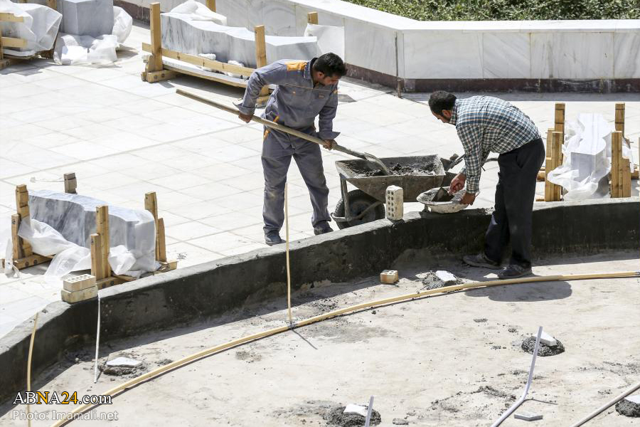 عکس خبری/ مراحل پایانی پروژه احداث صحن حضرت زهرا(س) در حرم امام علی(ع) 