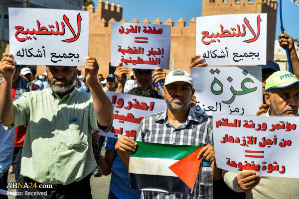 تظاهرات مراکشی‌ها در مخالفت با کنفرانس منامه و معامله قرن
