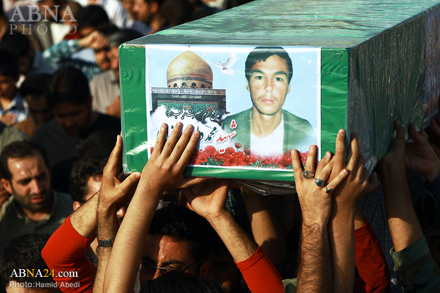 گزارش تصویری/ تشییع پیکر شهید مدافع حرم حضرت زینب(س) در قم