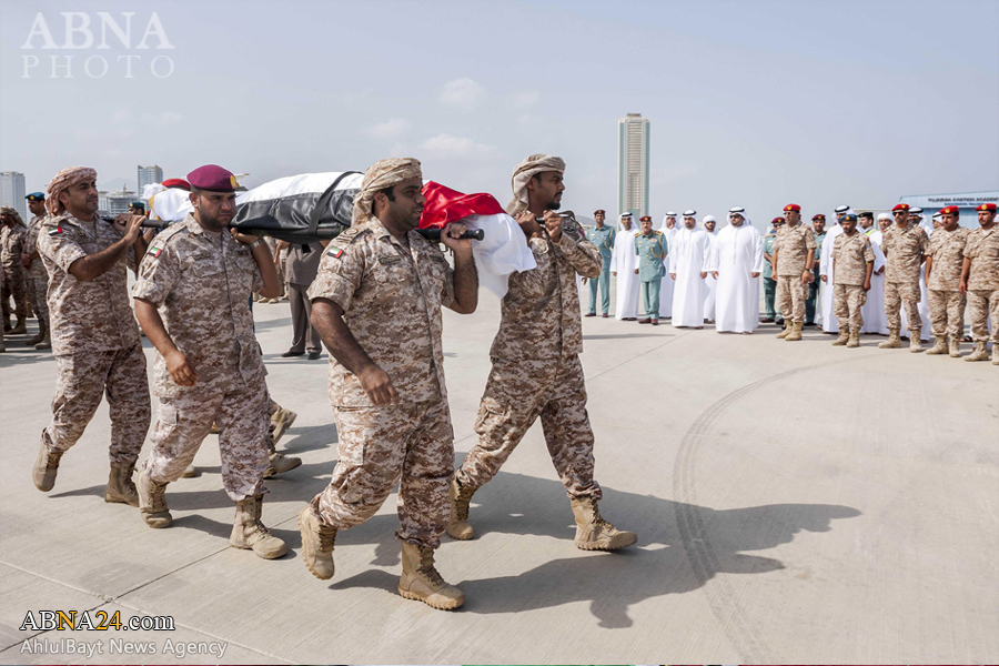 گزارش تصویری/ تشییع نظامیان اماراتی و بحرینی به هلاکت رسیده در یمن