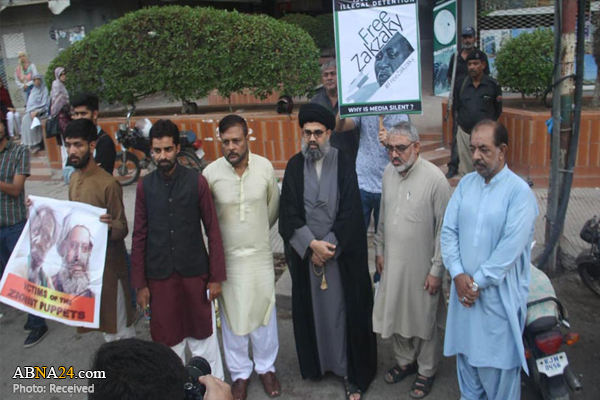 تظاهرات شیعیان کراچی در اعلام همبستگی با شیخ زکزکی و همسرش