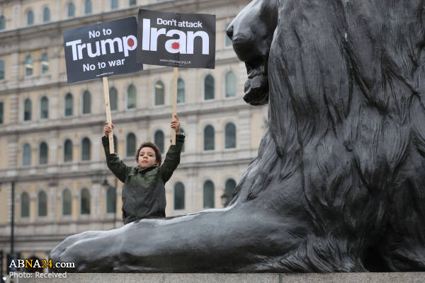 تظاهرات ضد جنگ با ایران در لندن