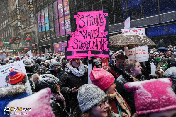 تظاهرات زنان آمریکایی علیه ترامپ