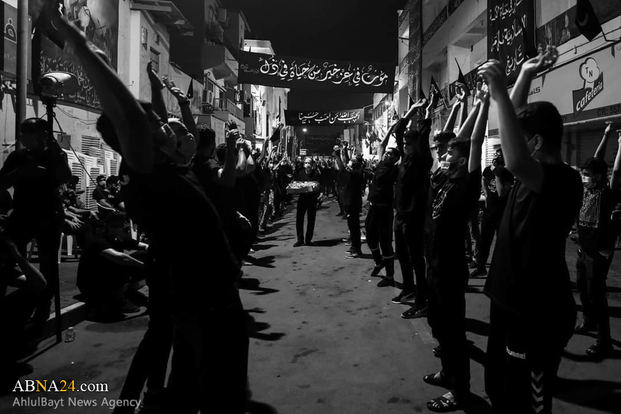 گزارش تصویری/ دسته عزاداری باشکوه شب عاشورا در السنابس