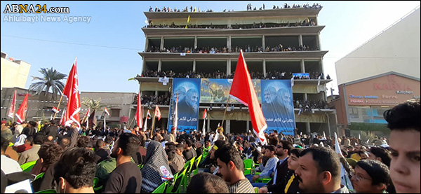 گزارش تصویری/ حضور گسترده مردم بصره در مراسم سالگرد شهادت سردار سلیمانی و ابو مهدی المهندس