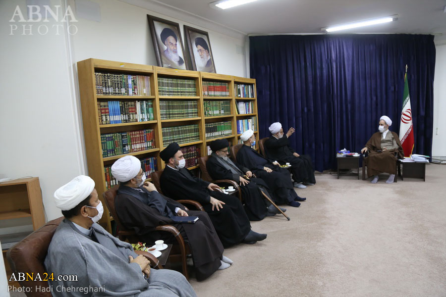 عکس خبری/ دیدار اعضای دبیرخانه همایش حضرت ابوطالب(ع) با آیت‌الله اعرافی 