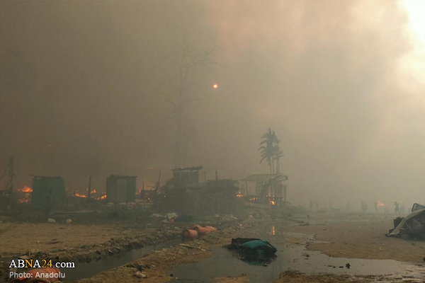 عکس خبری/ آتش سوزی در اردوگاه آوارگان روهینگیا