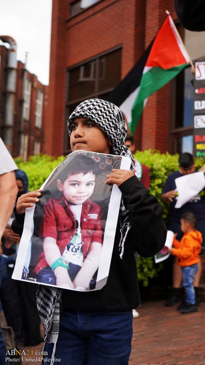 تجمع هفتگی همبستگی با مردم فلسطین در منچستر انگلیس
