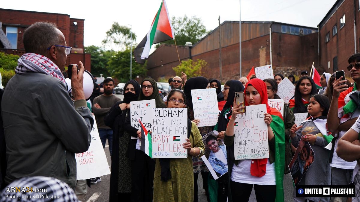 تجمع هفتگی همبستگی با مردم فلسطین در منچستر انگلیس