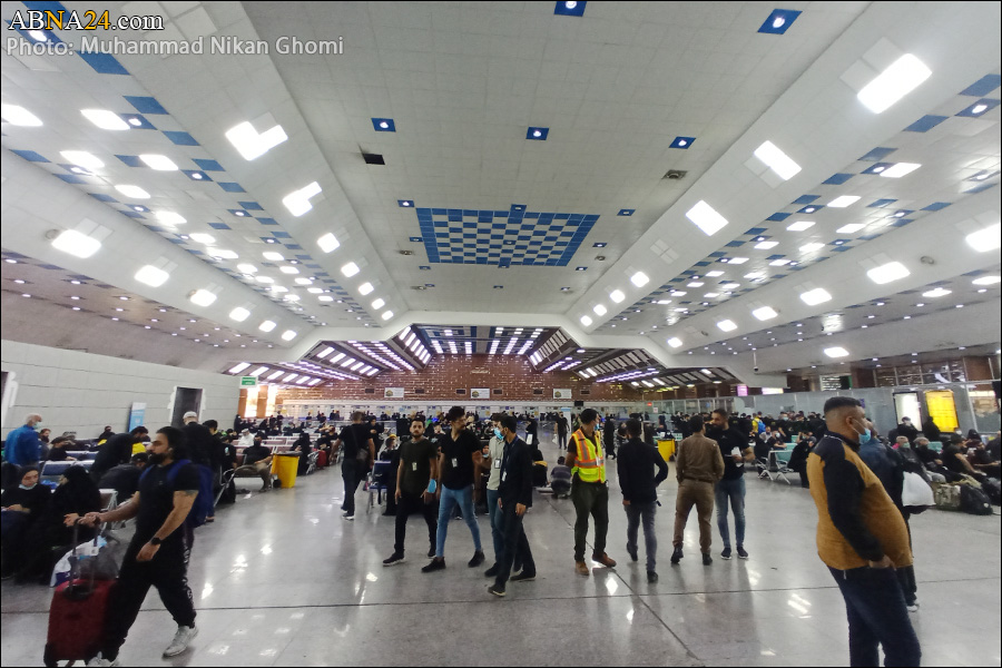 عکس خبری/ تصاویری از حال و هوای فرودگاه نجف در ایام زیارت اربعین 