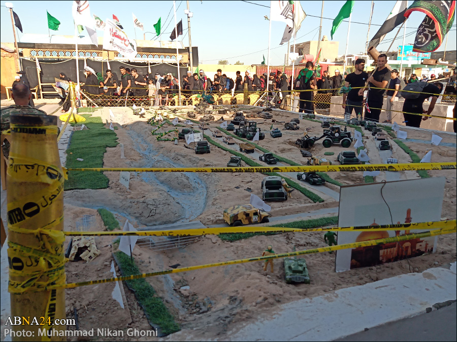 گزارش تصویری/ نمایشگاه غنایم به دست آمده از داعش در مسیر زائرین اربعین 