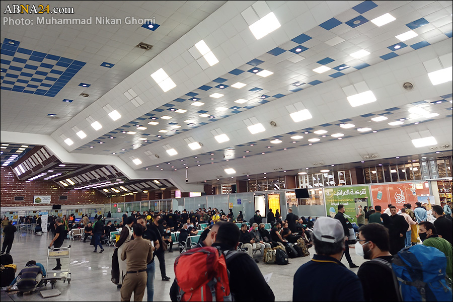 عکس خبری/ تصاویری از حال و هوای فرودگاه نجف در ایام زیارت اربعین 