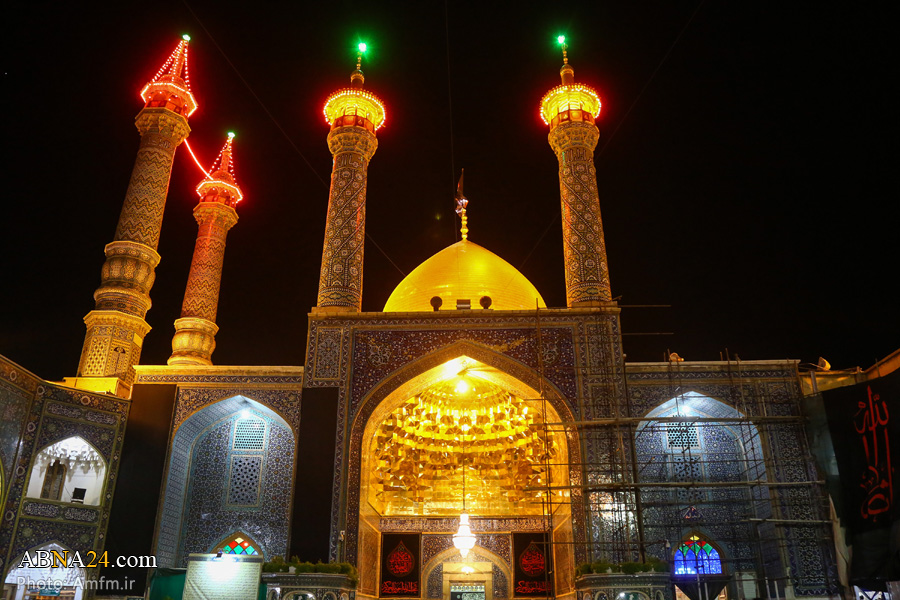 گزارش تصویری/ حال و هوای حرم حضرت معصومه(س) در شب اربعین حسینی