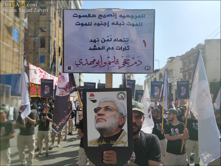 گزارش تصویری/ دسته شکرگزاری رزمندگان الحشد الشعبی پس از زیارت اربعین 