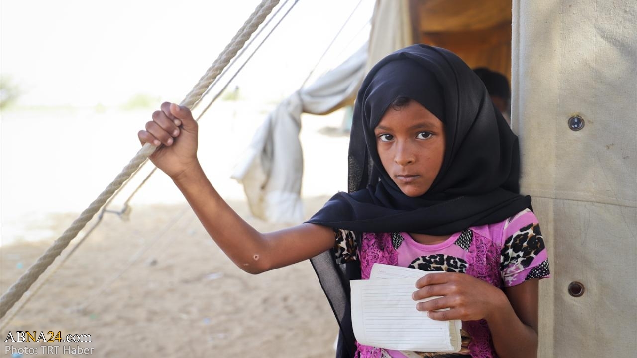 تحصیل دانش آموزان یمنی در چادر
