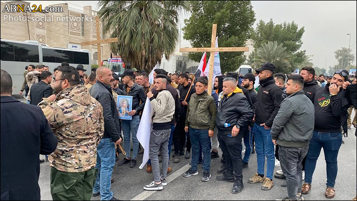 گزارش تصویری/ تظاهرات بزرگ مردم عراق در دومین سالگرد شهادت ابومهدی المهندس و حاج قاسم سلیمانی - ۲